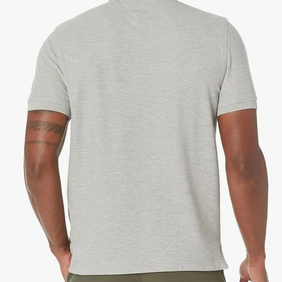 NWT Tommy Hilfiger Men's Short Sleeve Moisture Wicking Polo Shirt heather gray - Picture 3 of 6